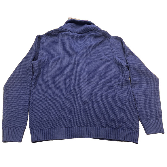 Club Room Cardigan Sweater Shawl Neck Men Size Medium Blue Knit Grandpa Mature - Picture 2 of 11